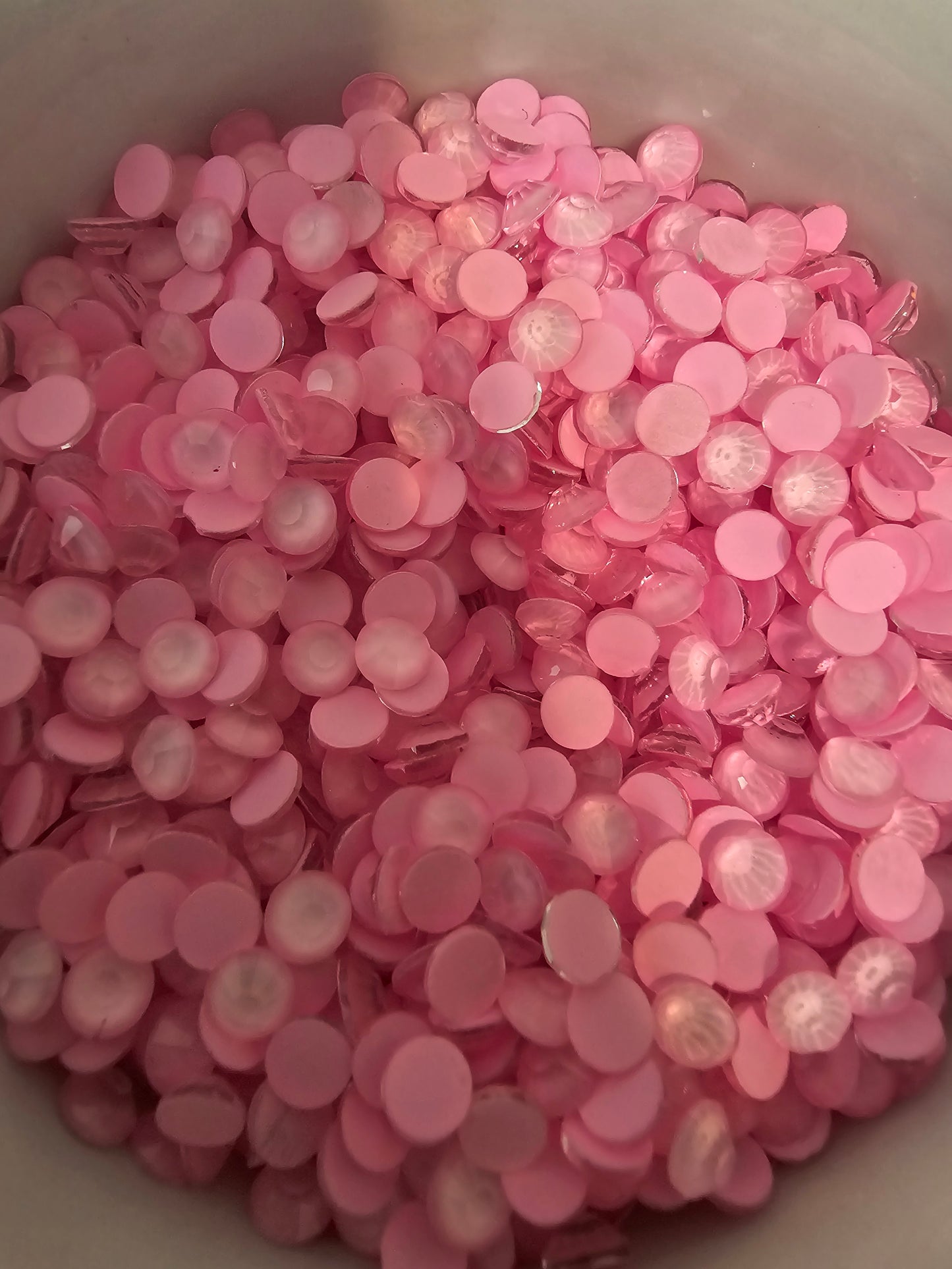 Light Pink Neon Glass Rhinestones