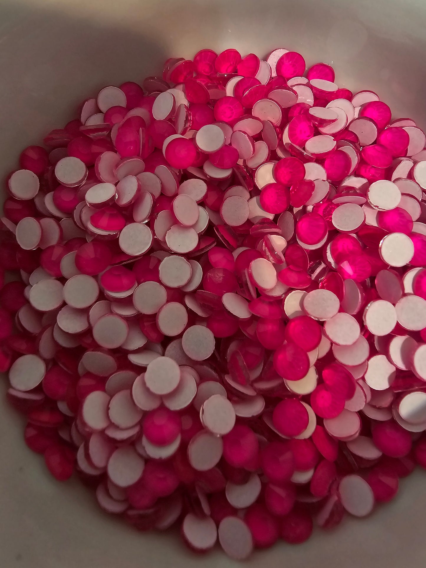 Rose Neon Glass Rhinestones