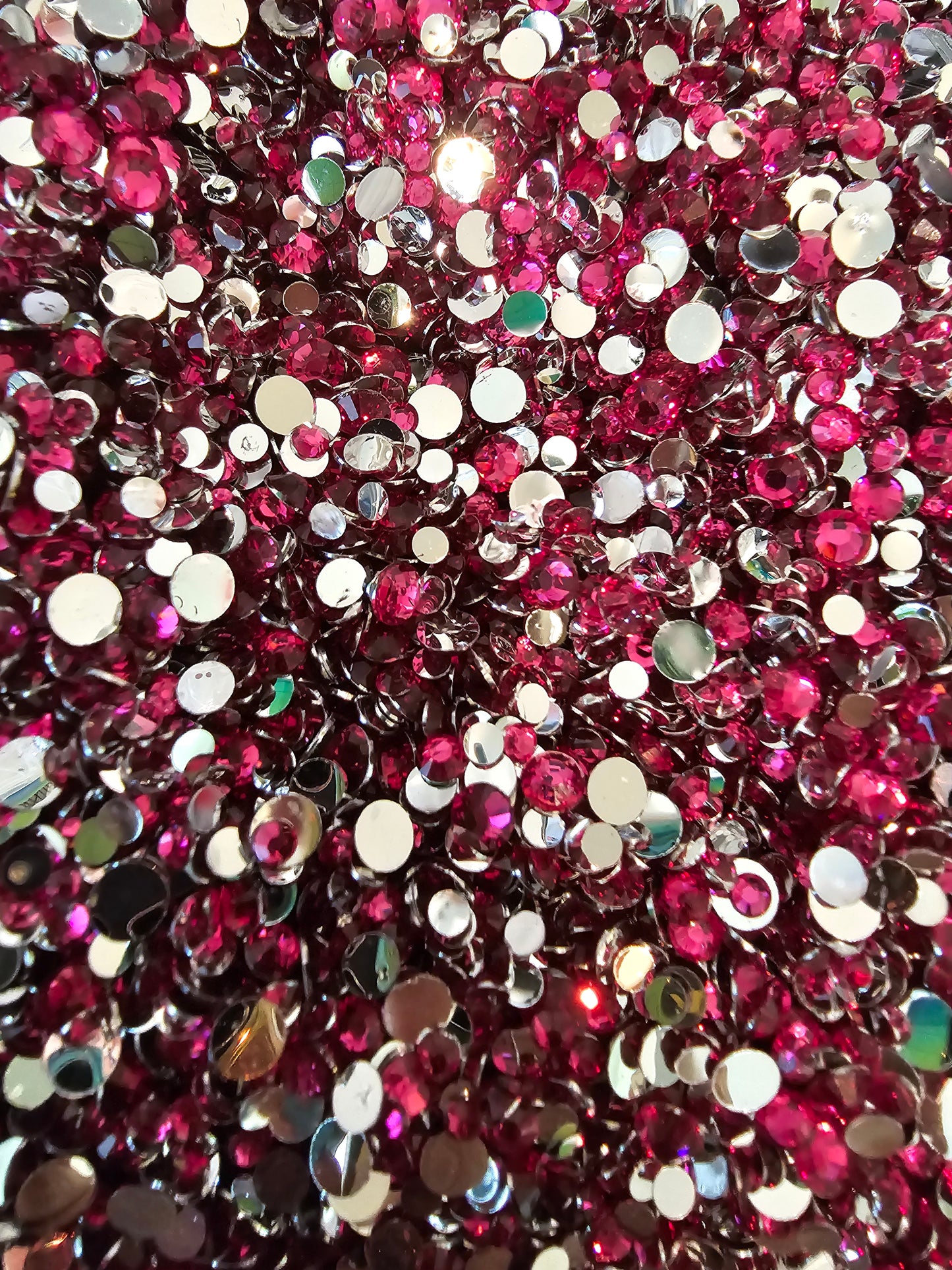 Dark Rose Resin Rhinestones