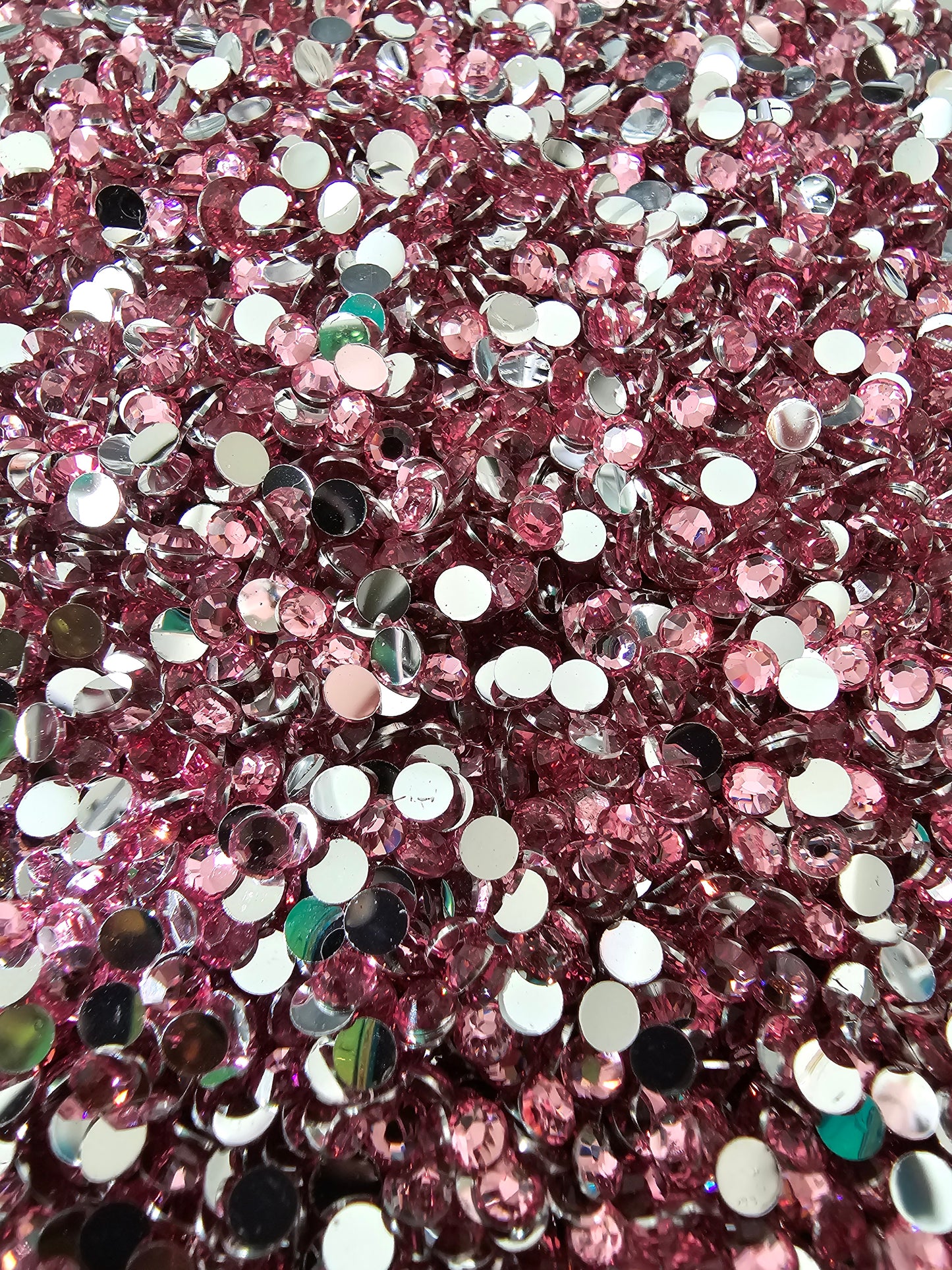 Dark Pink Resin Rhinestones