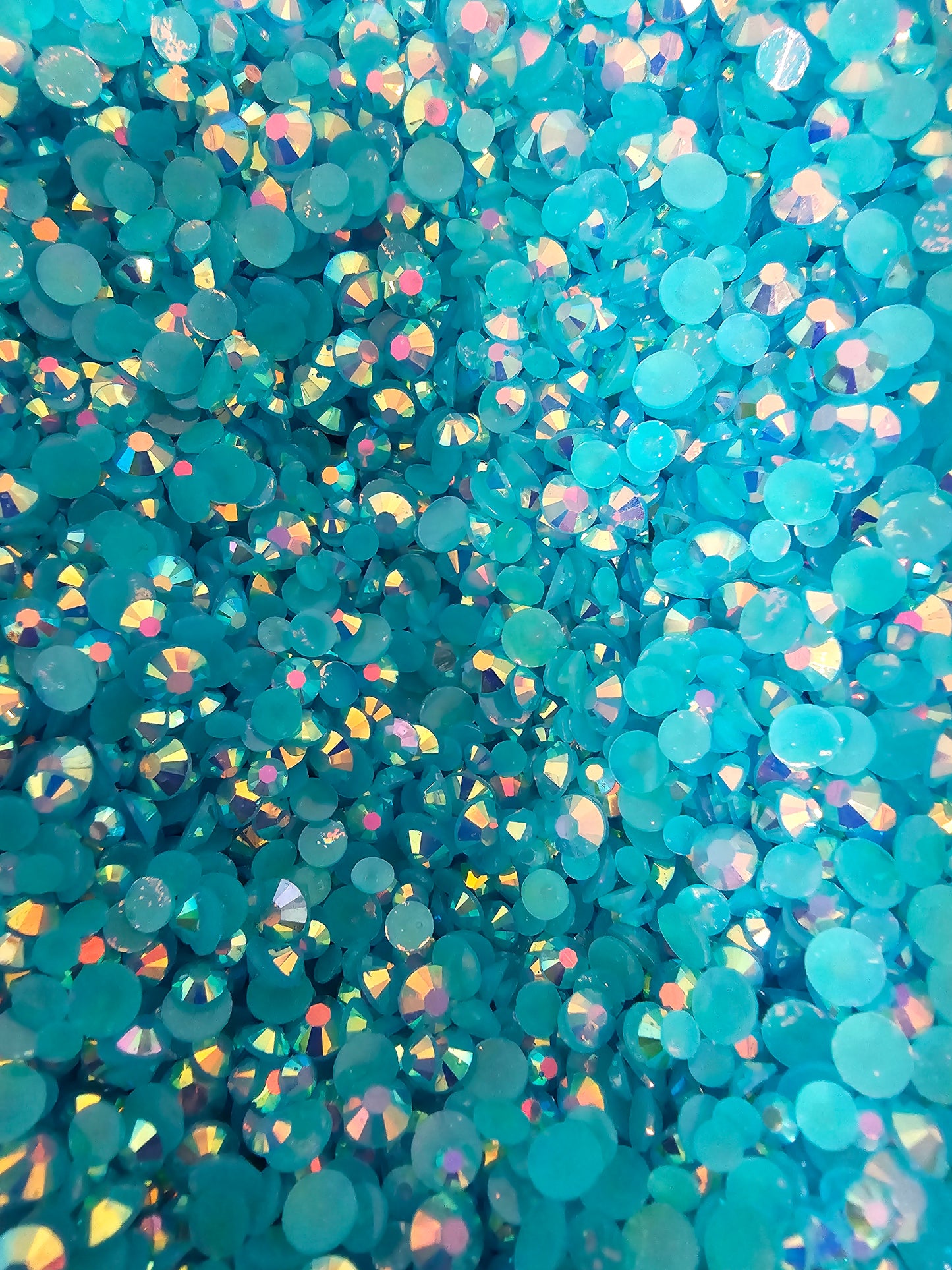 Capri Blue AB Resin Rhinestones