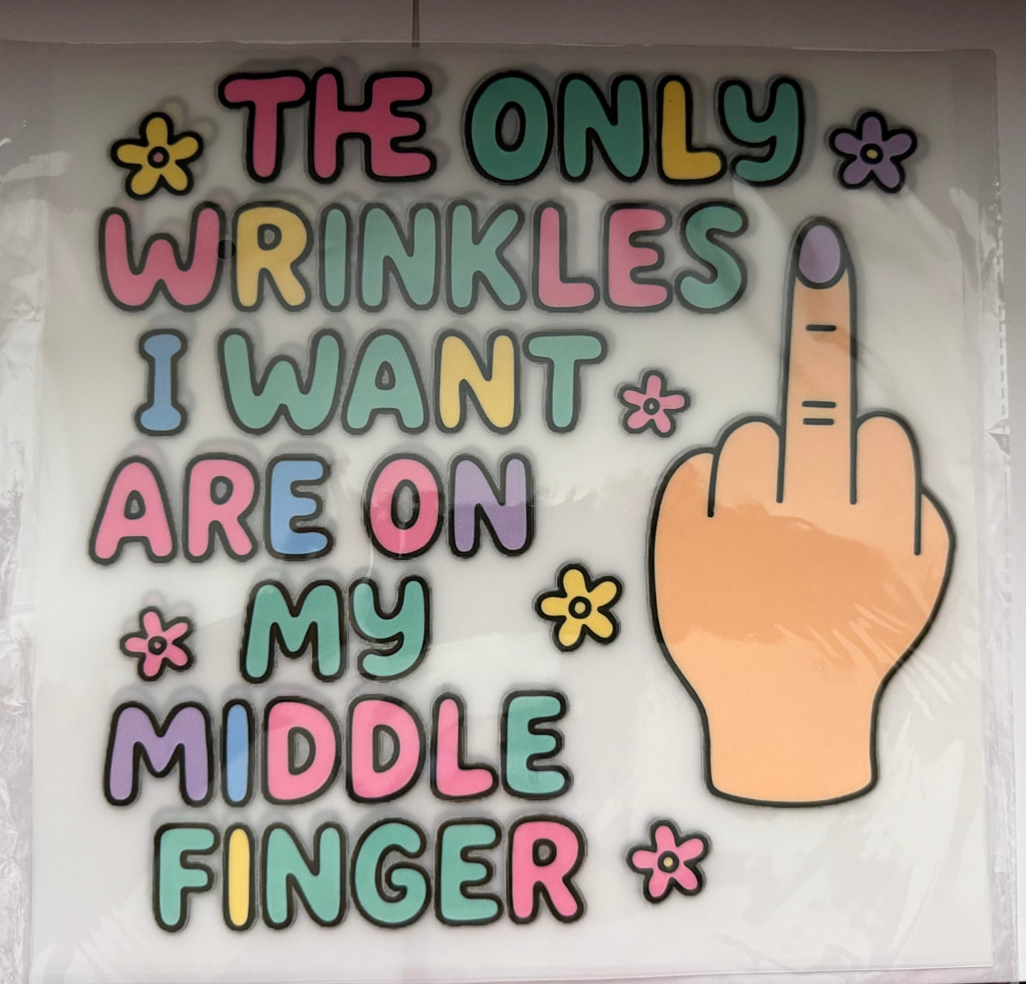 Wrinkles of the middle finger