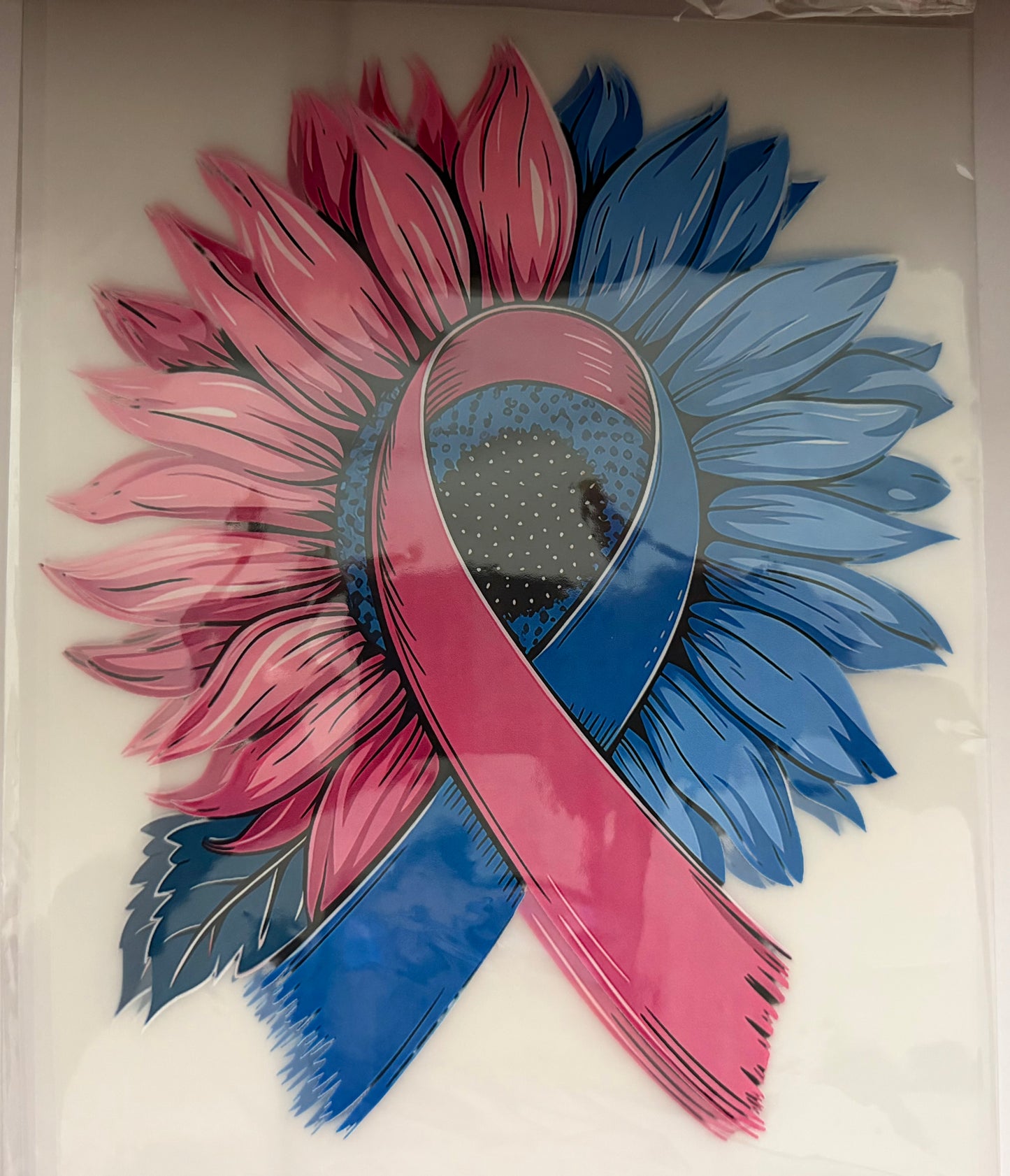 Pink & Blue flower bow