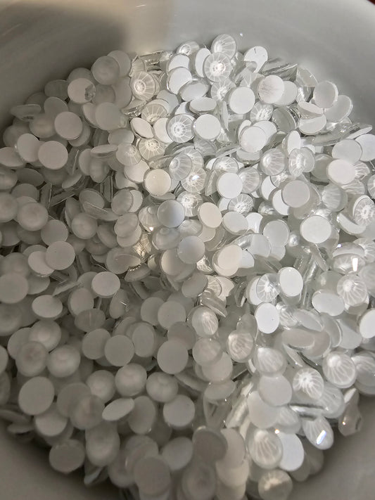 White Neon Glass Rhinestones