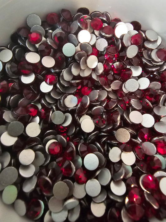 Dark Siam Glass Rhinestones
