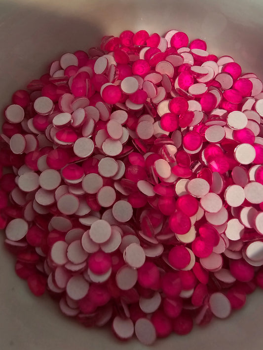 Rose Neon Glass Rhinestones