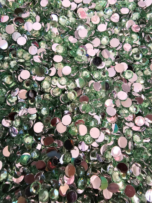 Light Peridot Resin Rhinestones