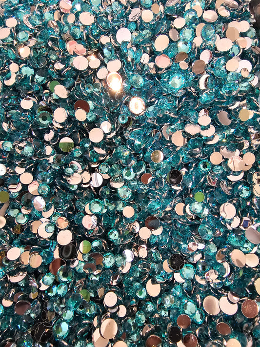 Aquamarine Resin Rhinestones