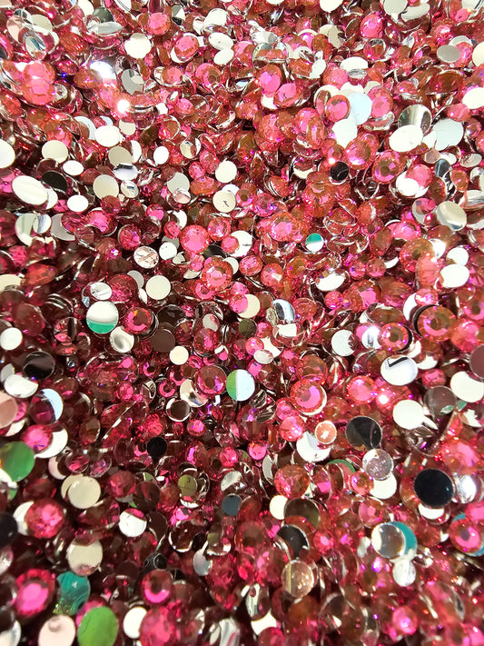 Light Rose Resin Rhinestones