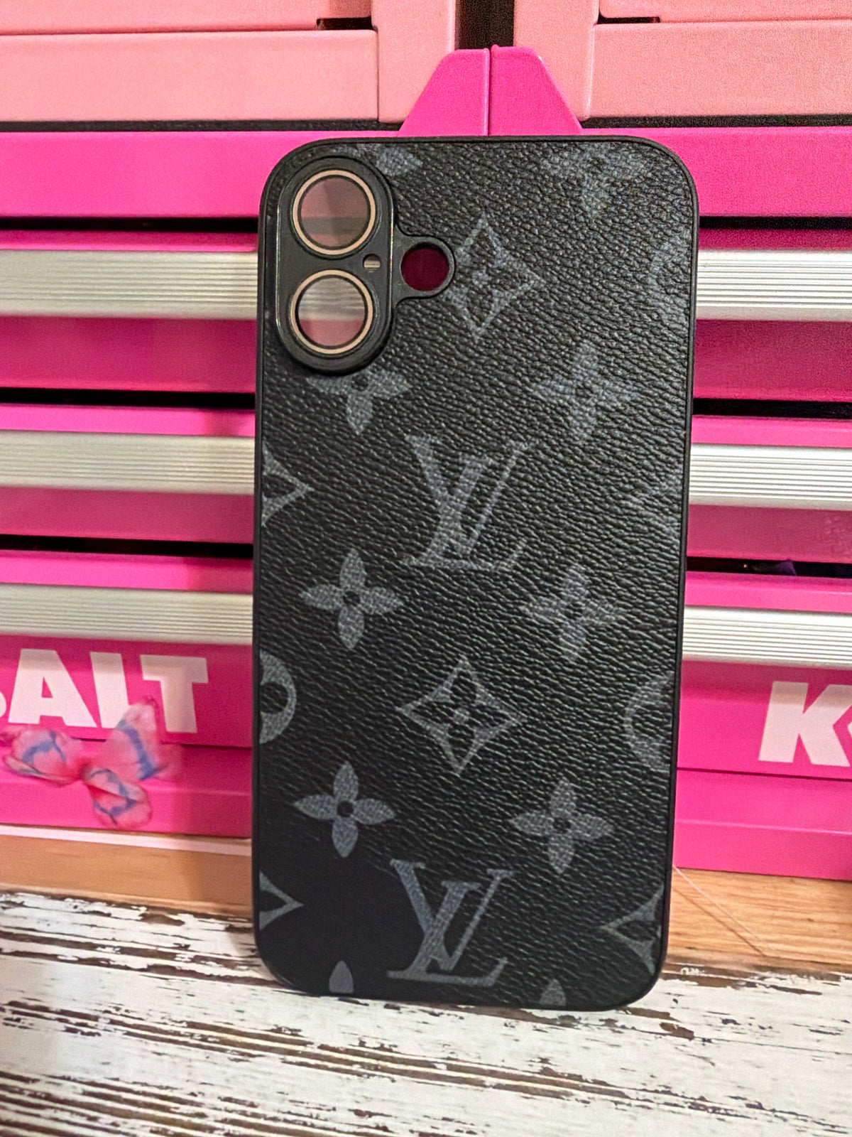 All black w lettering