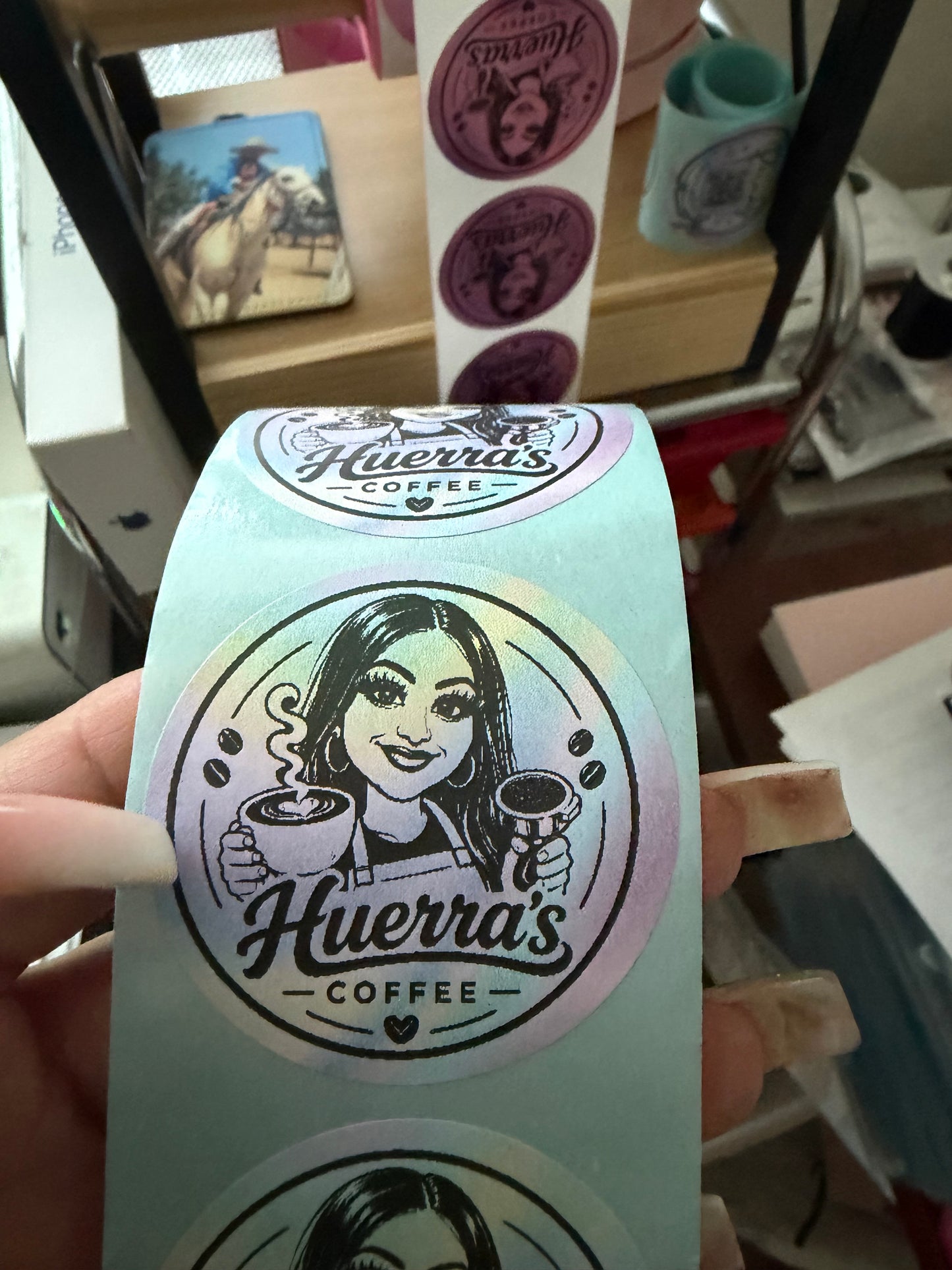 Customized Thermal Circle Stickers – 2” Round