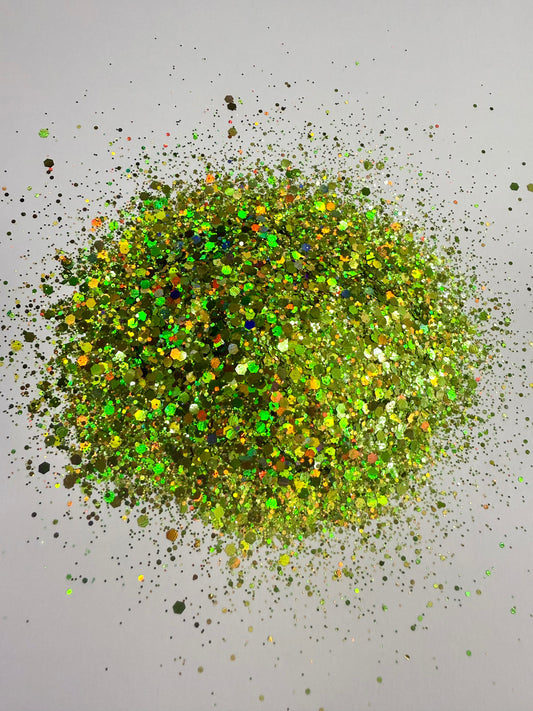 Lime Flash chunky glitter-2oz