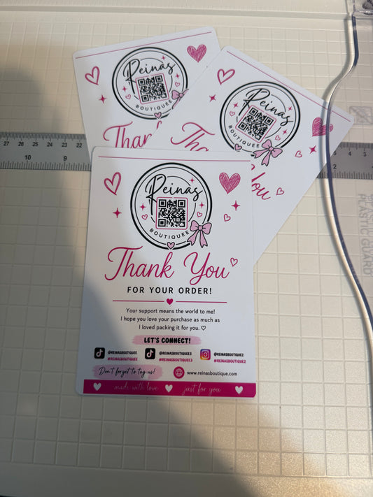 Customized 4x6 thank you cards for 50 cards