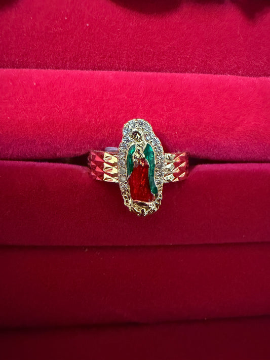 Virgin of Guadalupe Crystal Ring