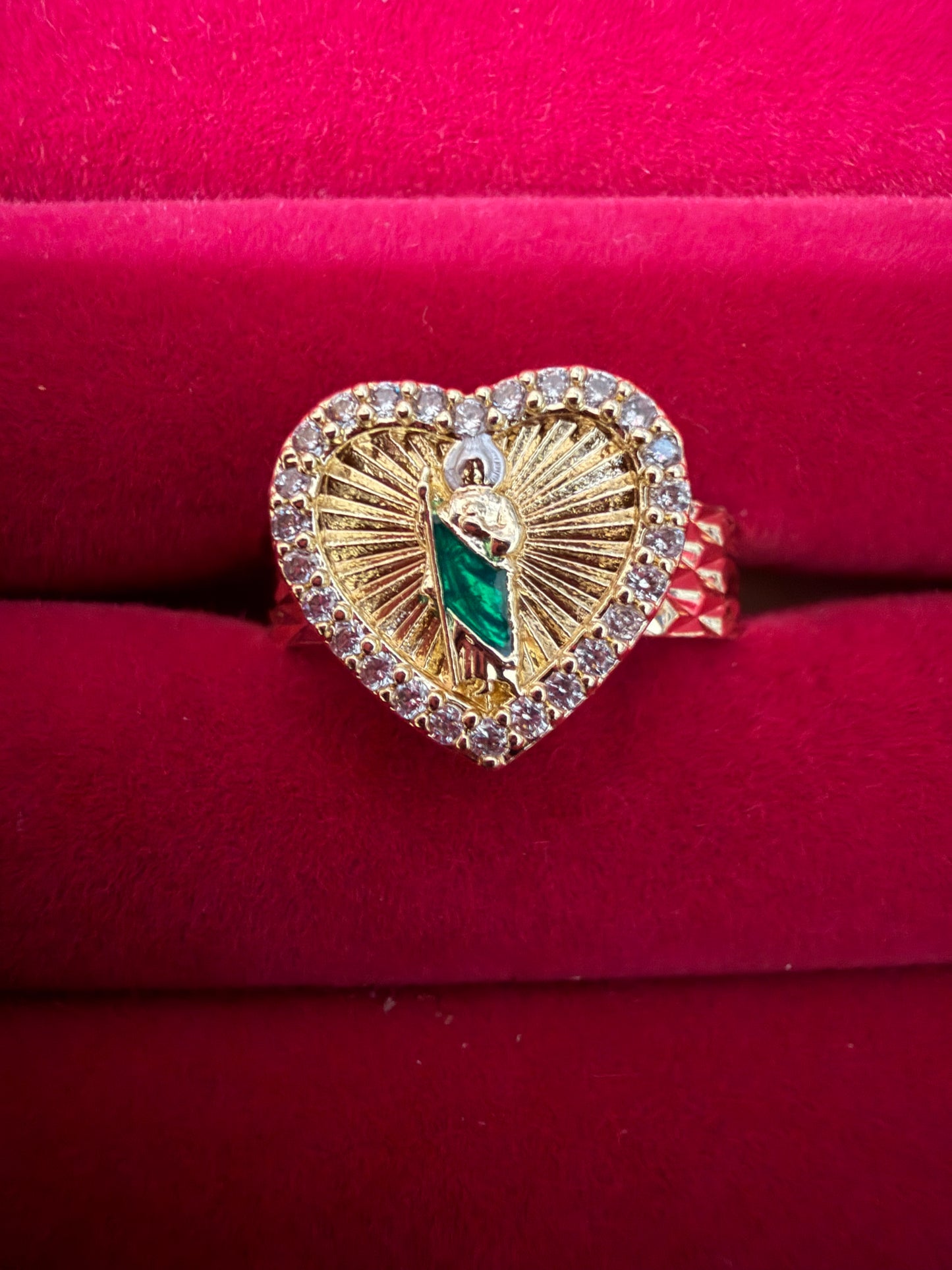 Our Lady of Guadalupe Sacred Heart Ring